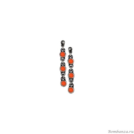 Серьги Tra-la-ra, Fluor, с подвесками и вставками из смолы, TLR23-235P102 оранжевый